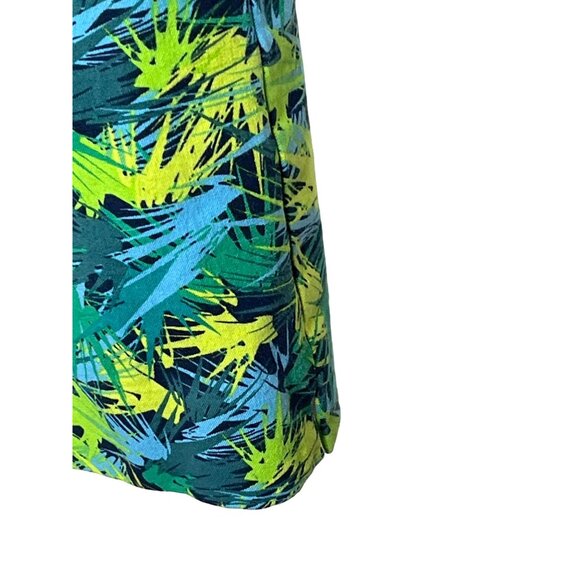 Soft Surroundings Womens S Ankle Pants Blue Green Print Pull On Stretch Casual - Picture 7 of 13